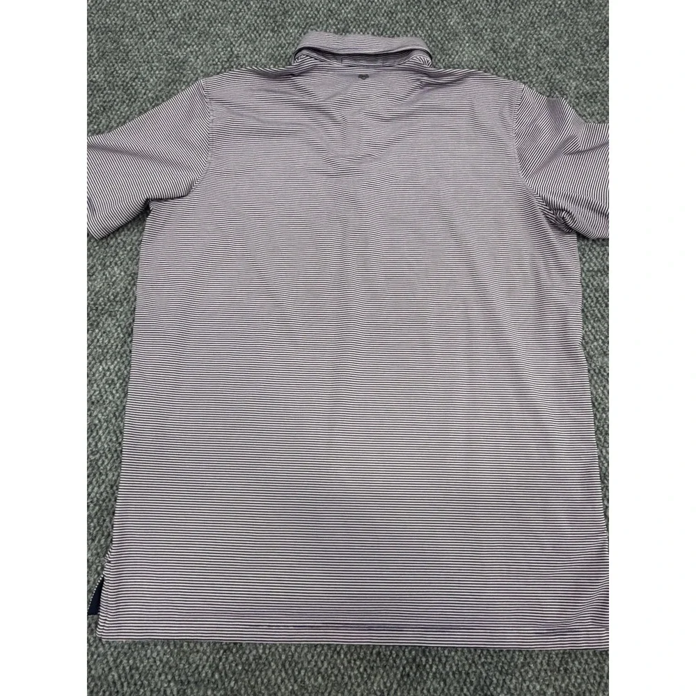 Greyson Men's Large Purple Striped Golf Performance Polo Shirt - Picture 5 of 8